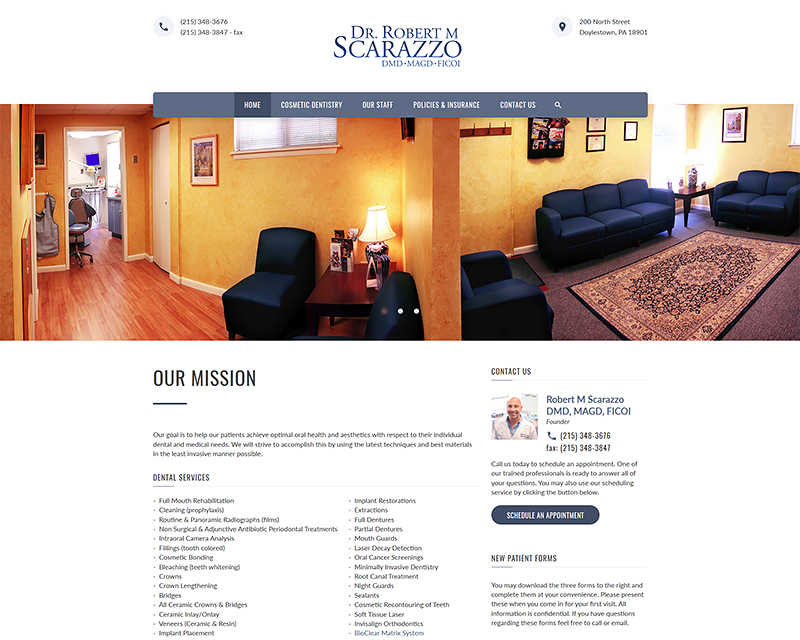 Build a responsive dental website in Doylestown PA